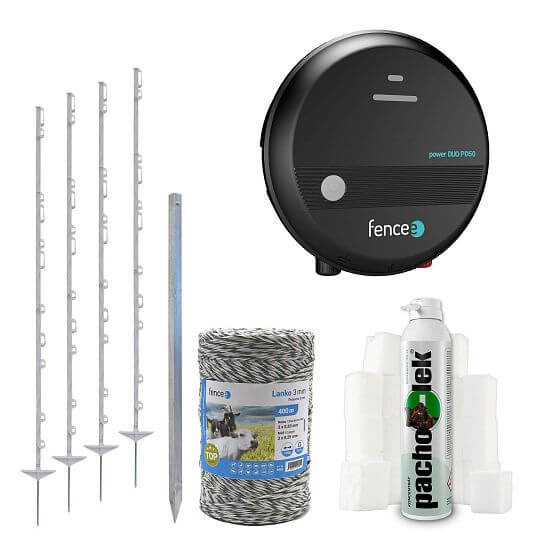 Set odour + electric fence field protection against wild boars, combined source