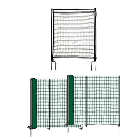 Set of two green universal nets with gate for dogs, cats and rabbits