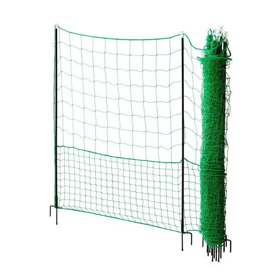 Green fencing net with gate for poultry, hens, chickens, length 24 m, height 112 cm