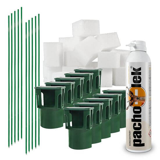 Sada pro sestavení pachového ohradníku na ochranu vinohradu